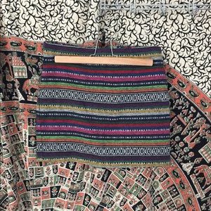 tribal patterned pencil skirt